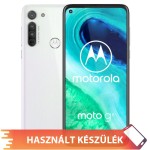 Használt mobiltelefon Motorola Moto G8 XT2045-2 64GB 4GB DualSIM gyöngyszem fehér okostelefon 0001409